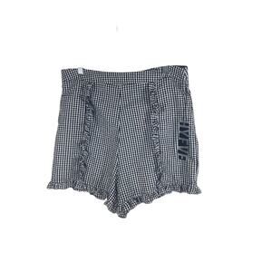 NWT Hyfve Checkered Gingham Printed NASCAR Retro Pin Up Costume Ruffle Shorts